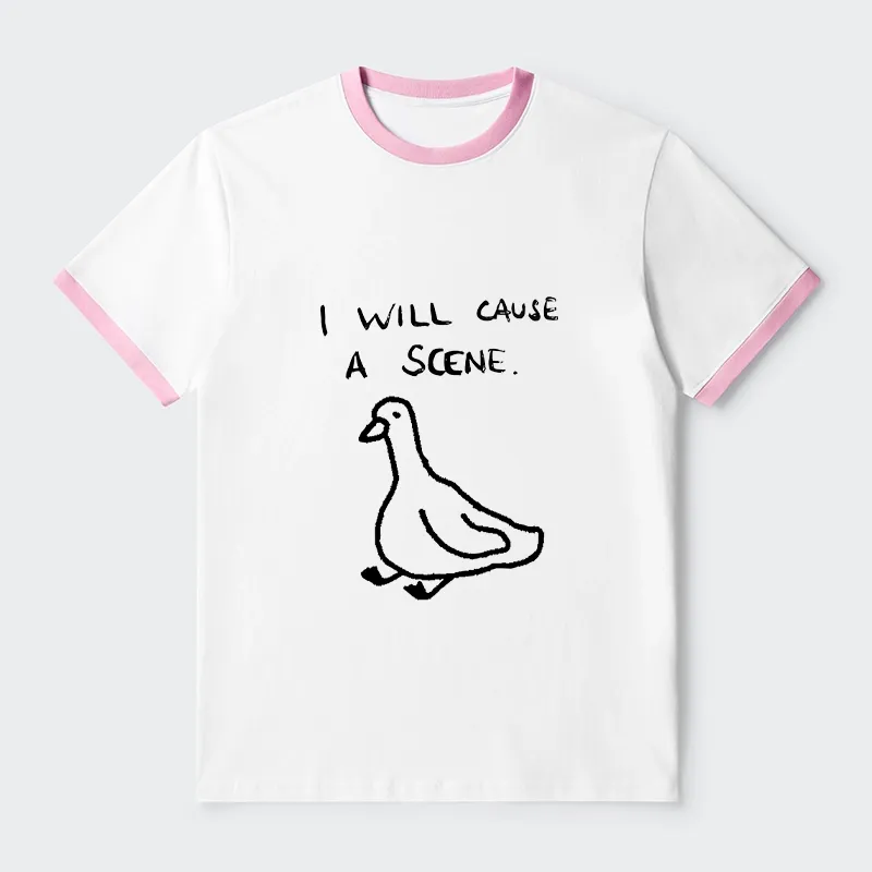 Tokyo-Tiger Stupid Goose Funny Japan Retro Trim T-Shirt