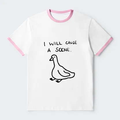 Tokyo-Tiger Stupid Goose Funny Japan Retro Trim T-Shirt