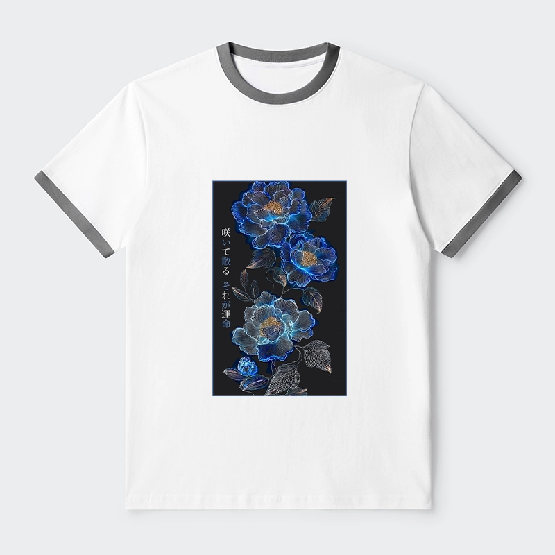 Tokyo-Tiger The Sea Of Flowers In The Darkness Trim T-Shirt
