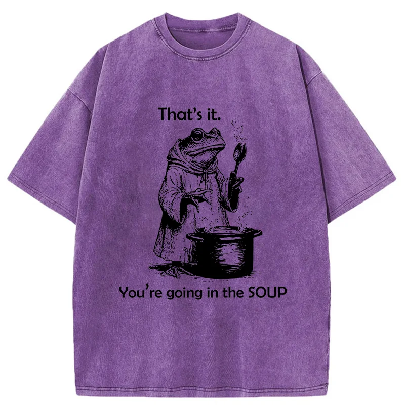 Tokyo-Tiger frog Is Making Soup Washed T-Shirt