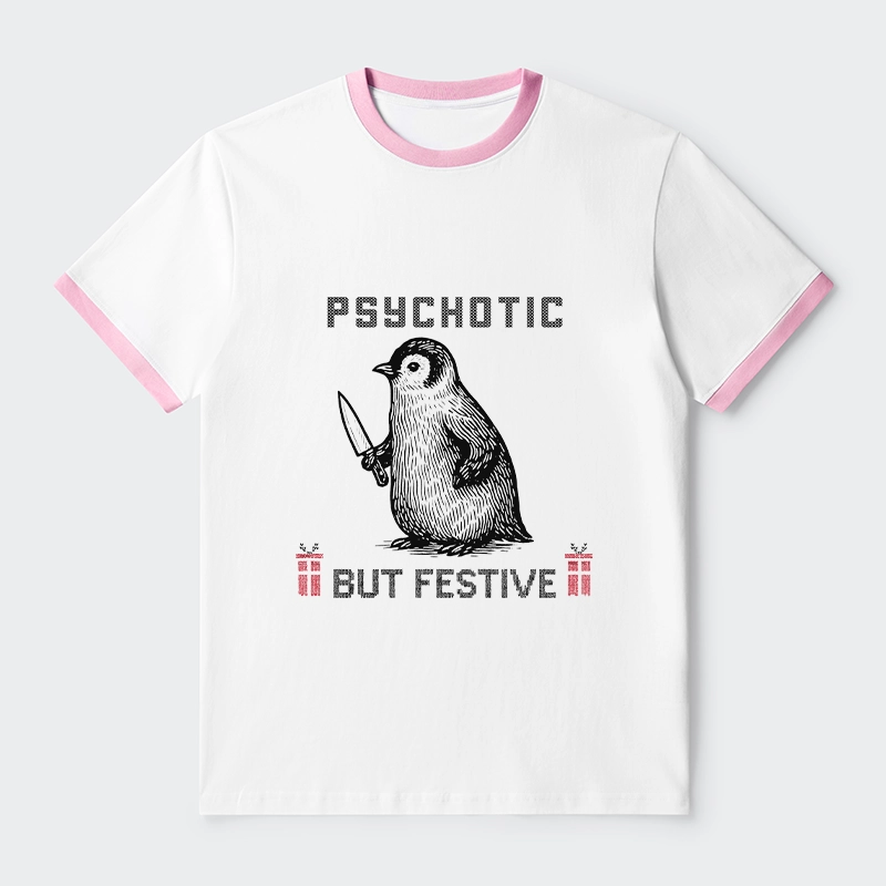 Tokyo-Tiger Overstimulated but Festive Christmas Trim T-Shirt