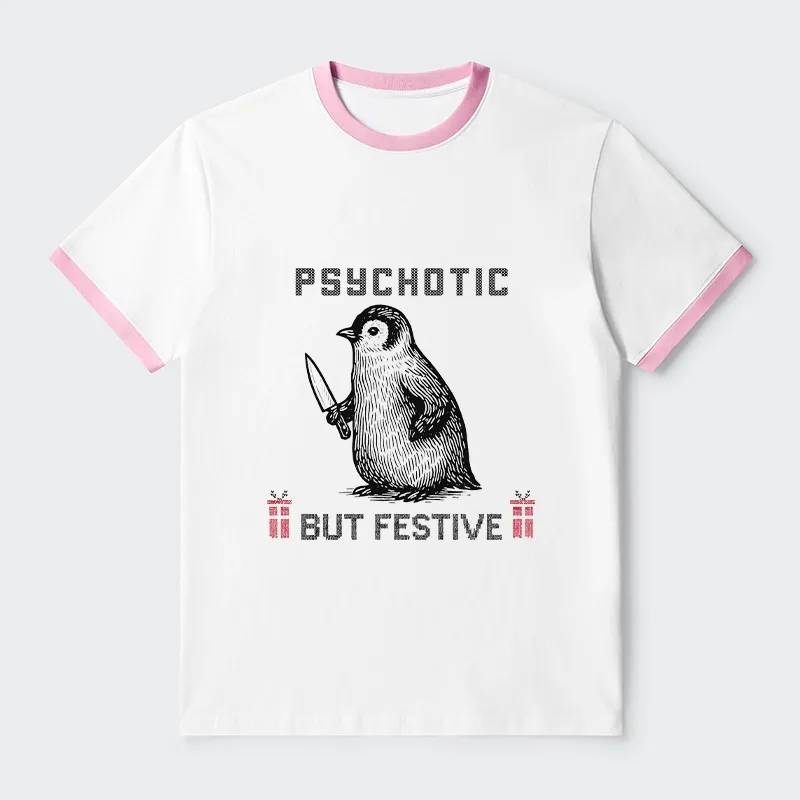 Tokyo-Tiger Overstimulated but Festive Christmas Trim T-Shirt