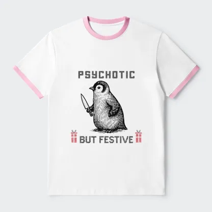 Tokyo-Tiger Overstimulated but Festive Christmas Trim T-Shirt