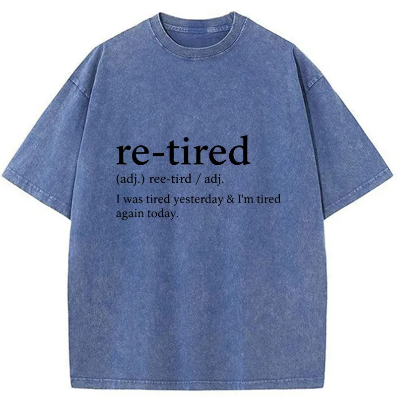 Tokyo-Tiger Re-Tired Funny Washed T-Shirt