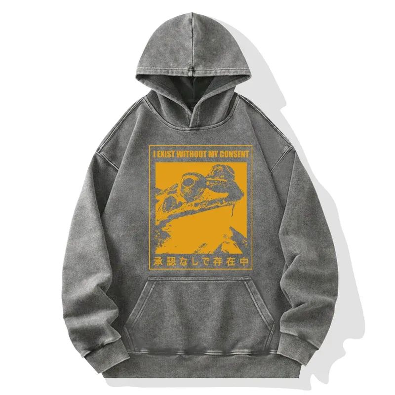 Tokyo-Tiger Unauthorized Existence Washed Hoodie