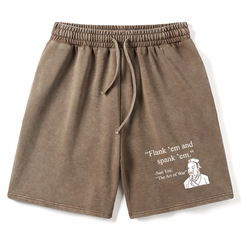 Tokyo-Tiger The Art Of War Funny Washed Shorts