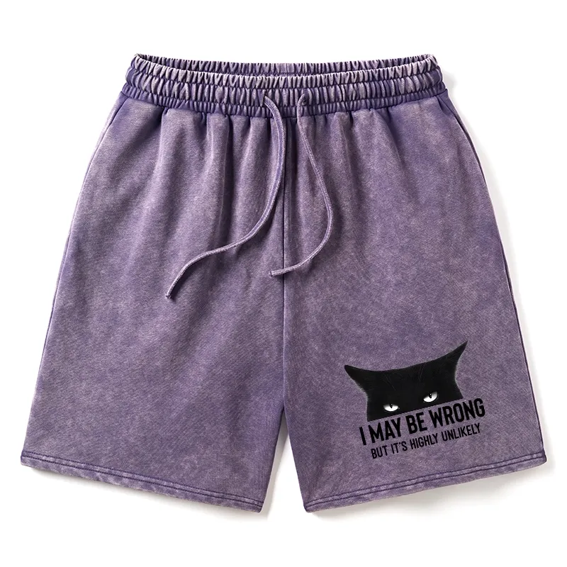 Tokyo-Tiger Cat Can Do No Wrong Washed Shorts