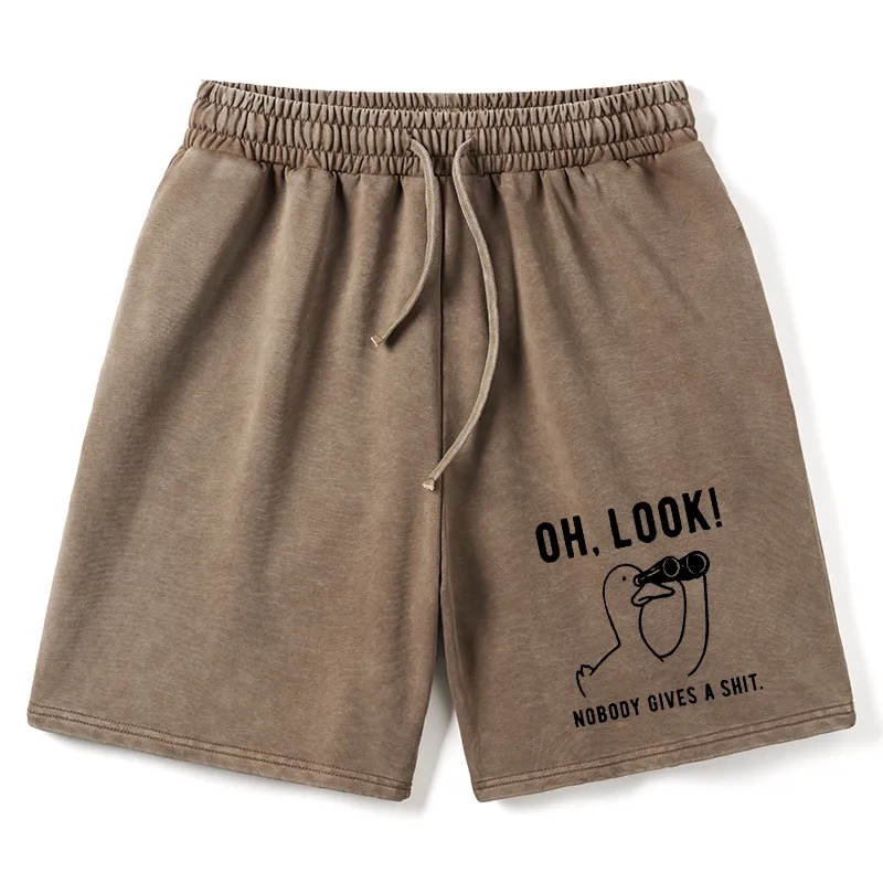 Tokyo-Tiger No One Cares About The Duck Washed Shorts