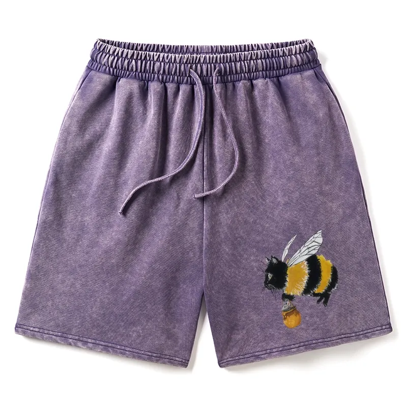 Tokyo-Tiger Catbee Funny Washed Shorts