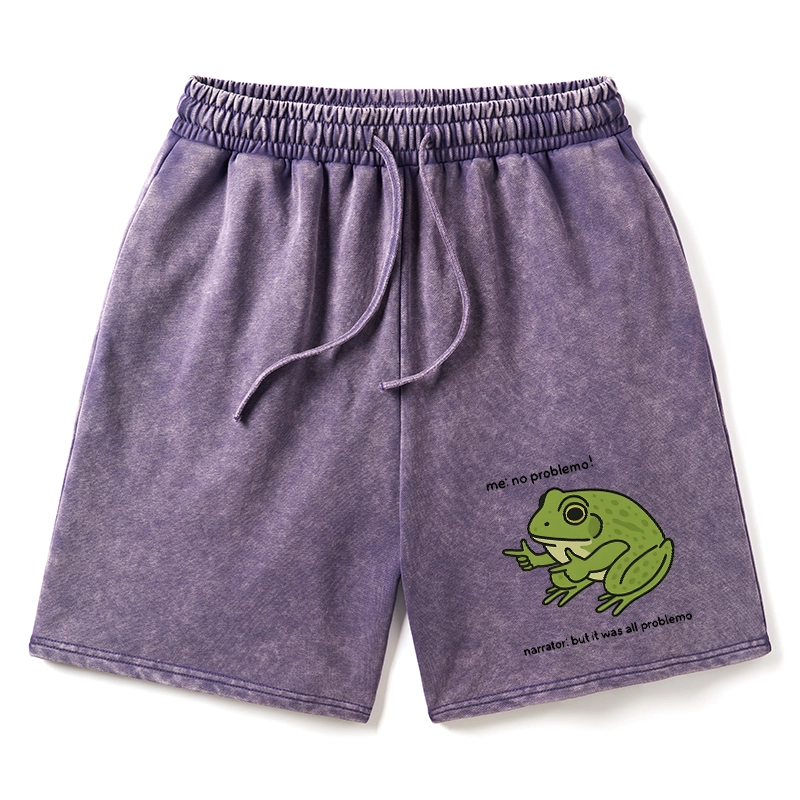 Tokyo-Tiger Stupid Frog Meme Washed Shorts