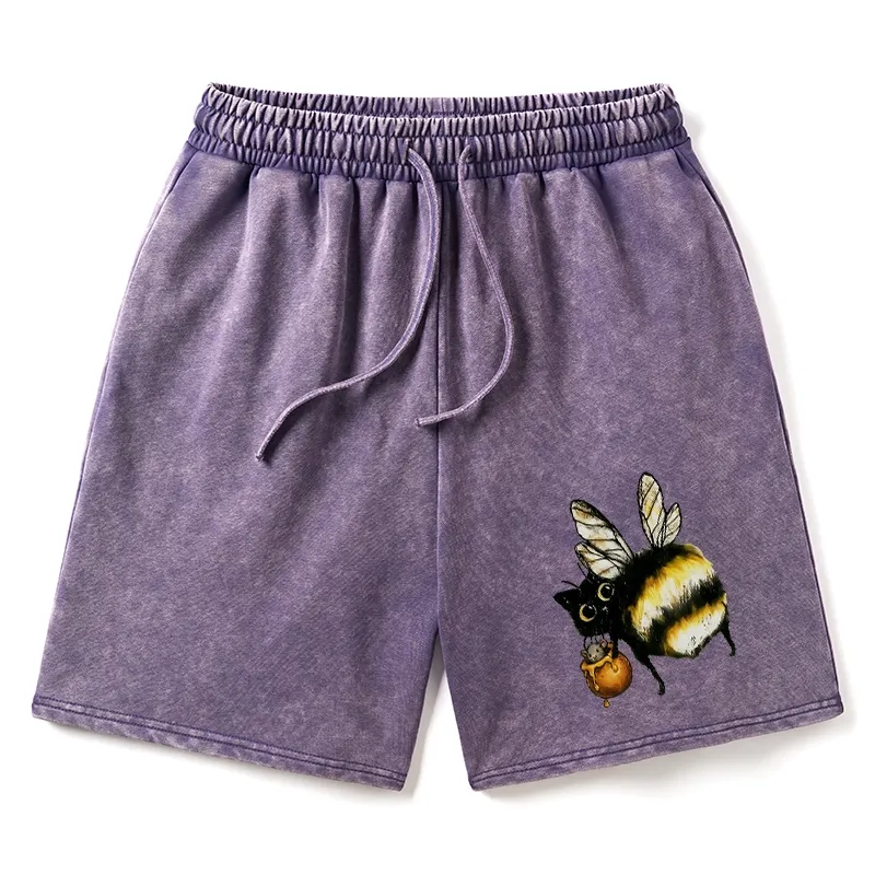 Tokyo-Tiger Cute Catbee Butt Washed Shorts Sale