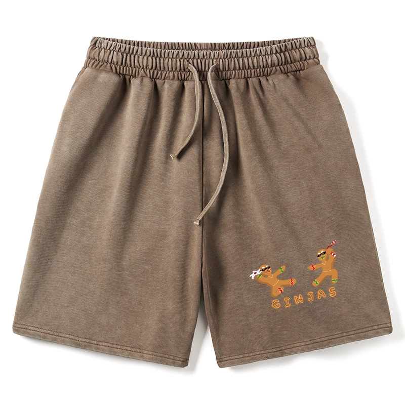 Tokyo-Tiger Gingerbread Ninja Washed Shorts