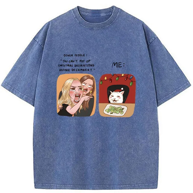 Tokyo-Tiger Christmas Meme Washed T-Shirt