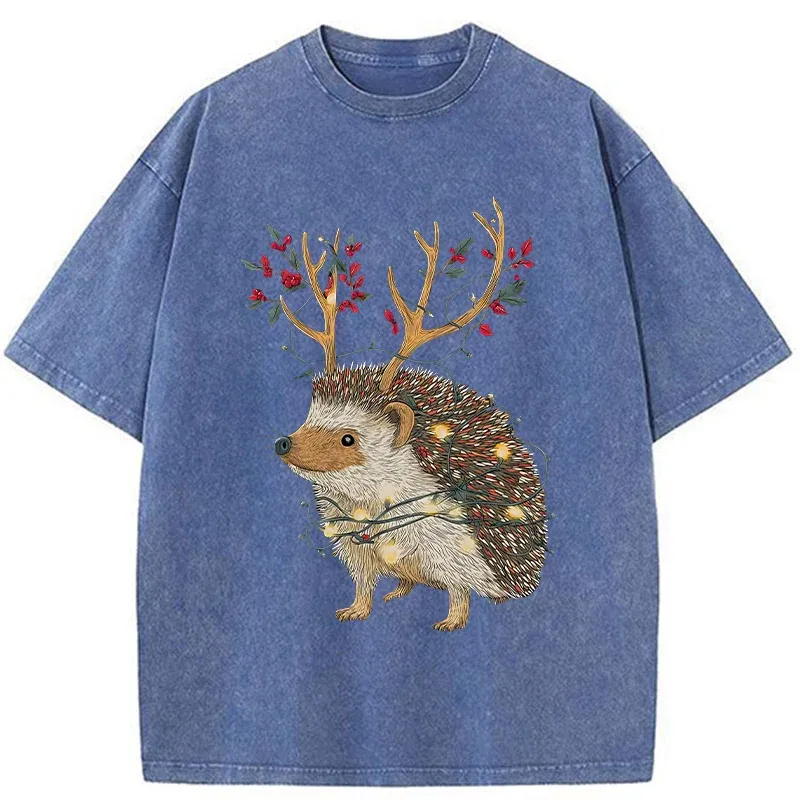 Tokyo-Tiger Christmas Hedgehog Washed T-Shirt