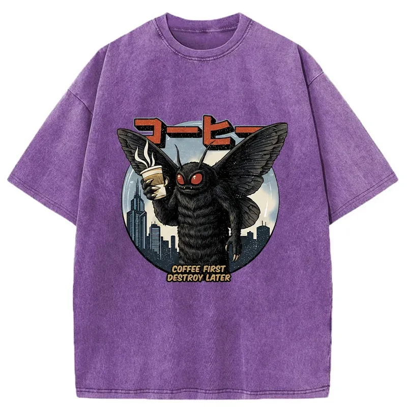 Tokyo-Tiger Mothman Coffee Washed T-Shirt Sale