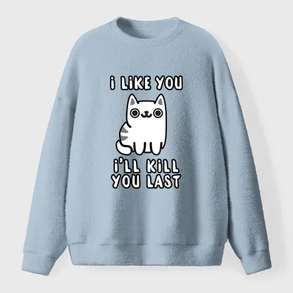 Tokyo-Tiger Cats And Humans Have A Love-hate Relationship Fuzzy Sweatshirt