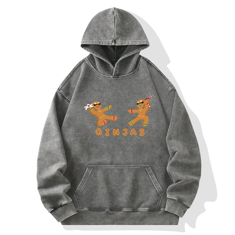 Tokyo-Tiger Gingerbread Ninja Washed Hoodie