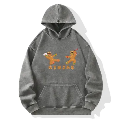 Tokyo-Tiger Gingerbread Ninja Washed Hoodie