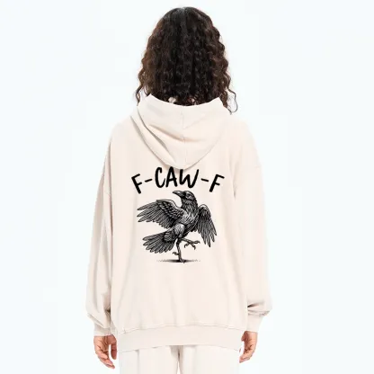 Tokyo-Tiger Crow's Cry Funny Washed Zip Hoodie