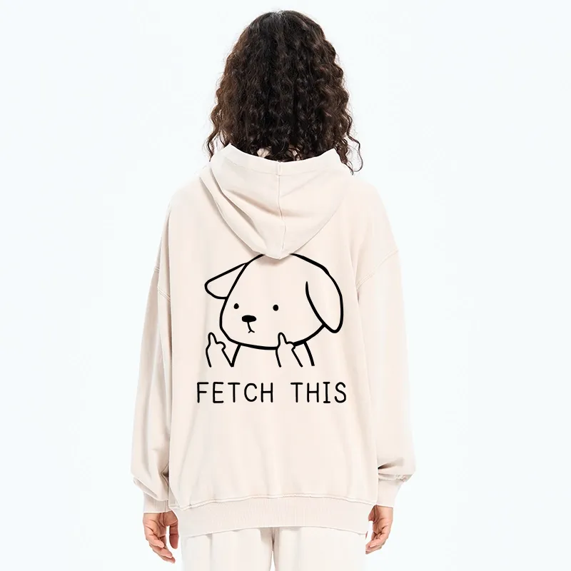 Tokyo-Tiger Fetch This Dog Washed Zip Hoodie