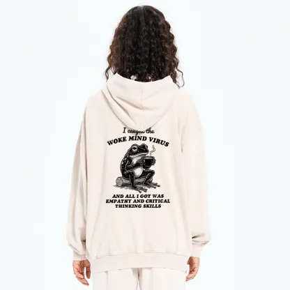 Tokyo-Tiger Awakened Thinking Virus Frog Washed Zip Hoodie