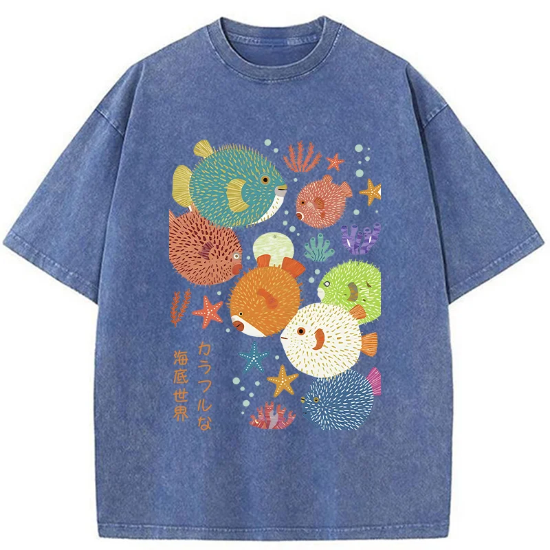 Tokyo-Tiger Japanese Fish Washed T-Shirt