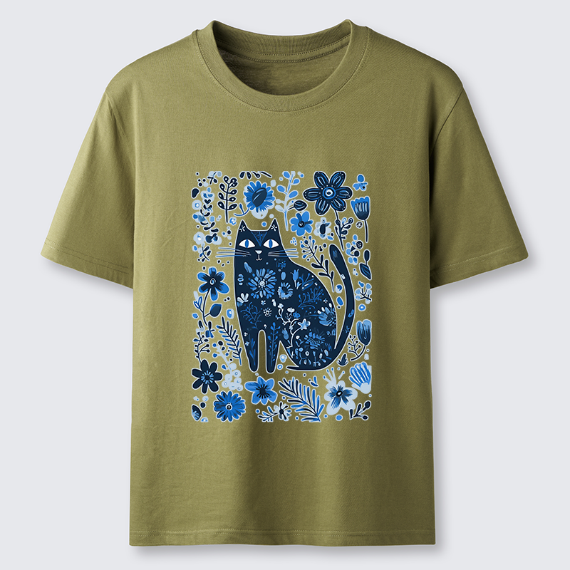 Tokyo-Tiger A Cat Among Flowers Classic T-Shirt