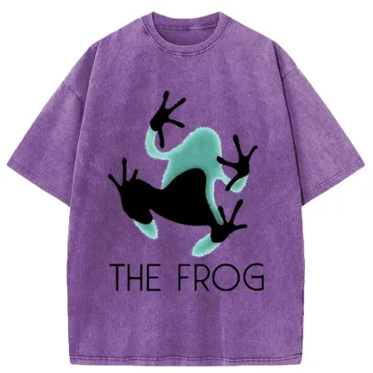 Tokyo-Tiger Frog Lying On Clothes Washed T-Shirt