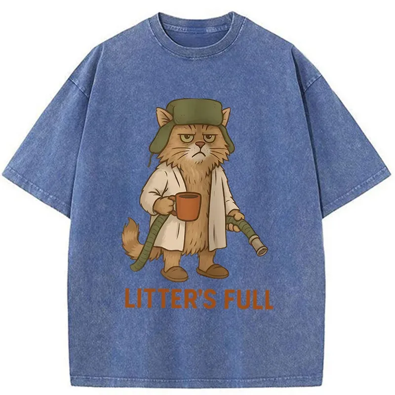 Tokyo-Tiger Litter Box Is Full Washed T-Shirt