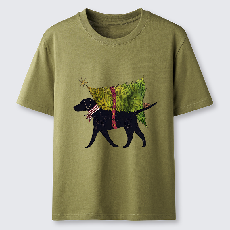 Tokyo-Tiger Dog Carrying Christmas Tree Classic T-Shirt