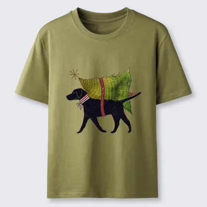 Tokyo-Tiger Dog Carrying Christmas Tree Classic T-Shirt
