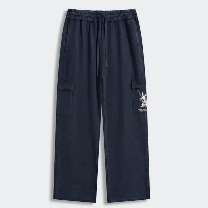 Tokyo-Tiger Rabbit Gotta Say Weird Stuff Or Die Washed Utility Sweatpants