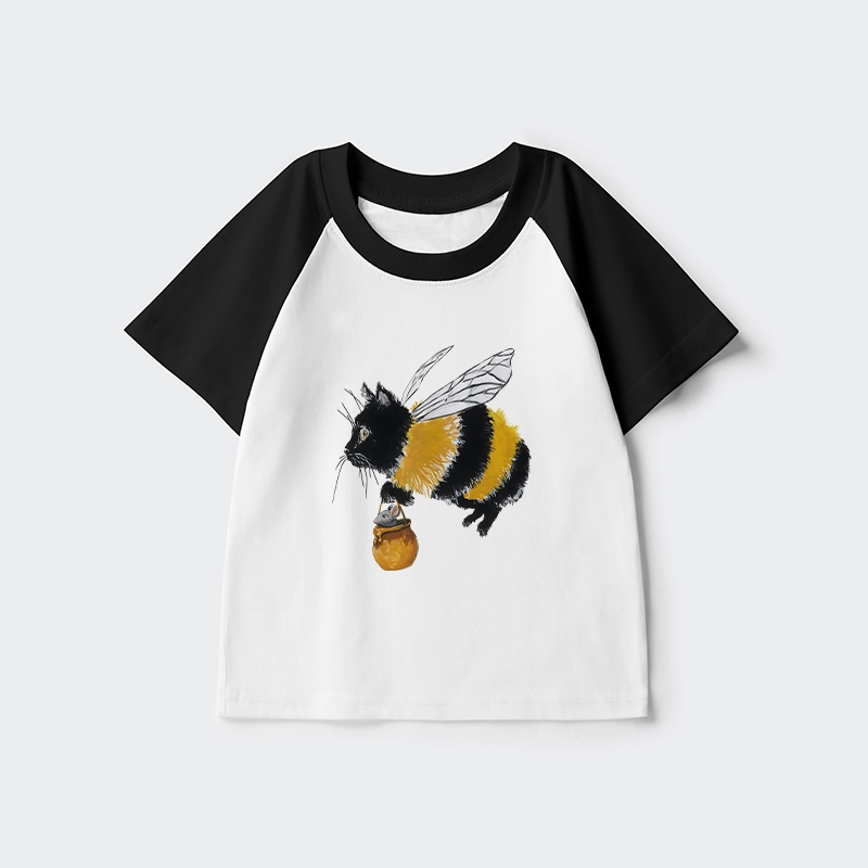 Tokyo-Tiger Catbee Funny Kids Raglan T-shirt