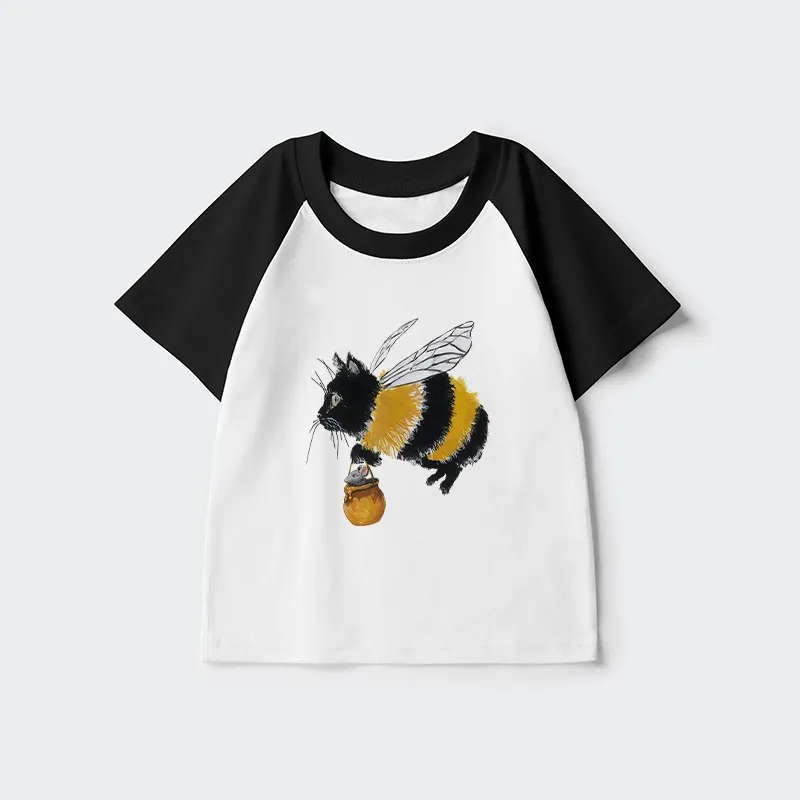 Tokyo-Tiger Catbee Funny Kids Raglan T-shirt