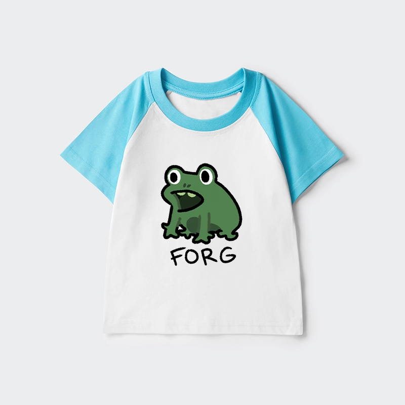 Tokyo-Tiger Funny Forg Japan Kids Raglan T-shirt