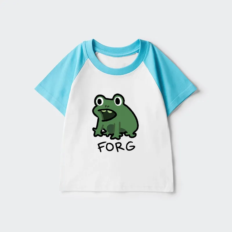 Tokyo-Tiger Funny Forg Japan Kids Raglan T-shirt