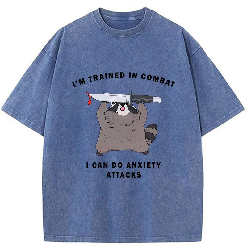 Tokyo-Tiger Coping With Anxiety Washed T-Shirt