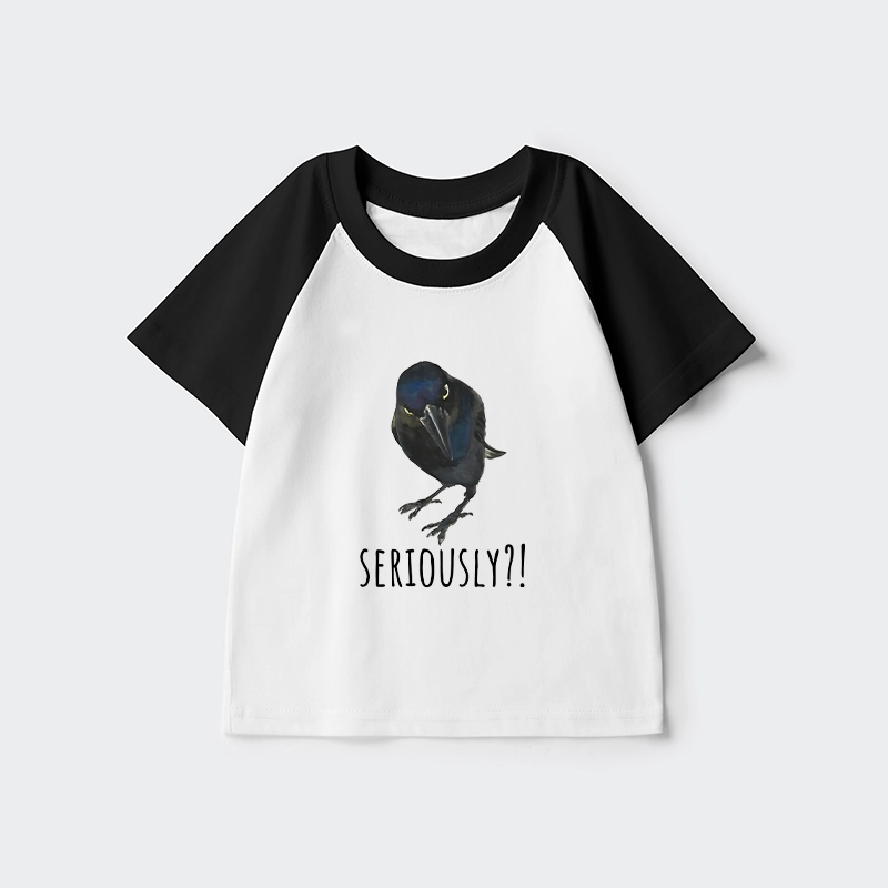 Tokyo-Tiger Raven's Question Kids Raglan T-shirt