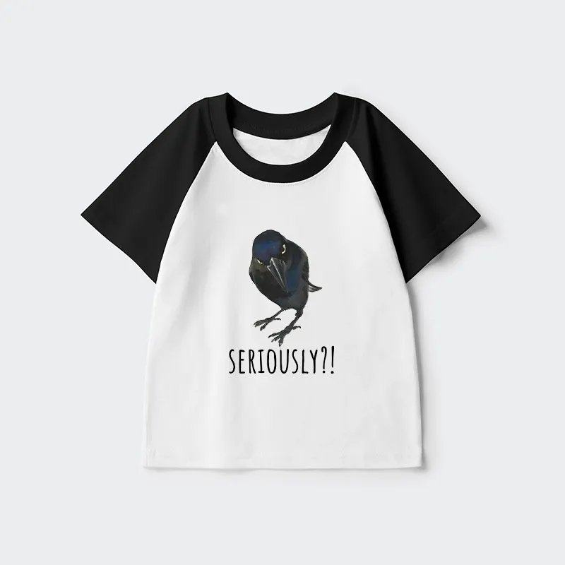 Tokyo-Tiger Raven's Question Kids Raglan T-shirt
