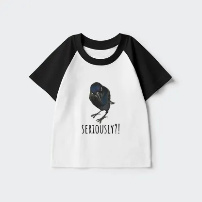 Tokyo-Tiger Raven's Question Kids Raglan T-shirt