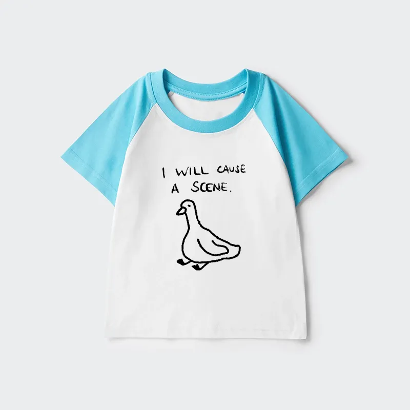 Tokyo-Tiger Stupid Goose Funny Japan Retro Kids Raglan T-shirt