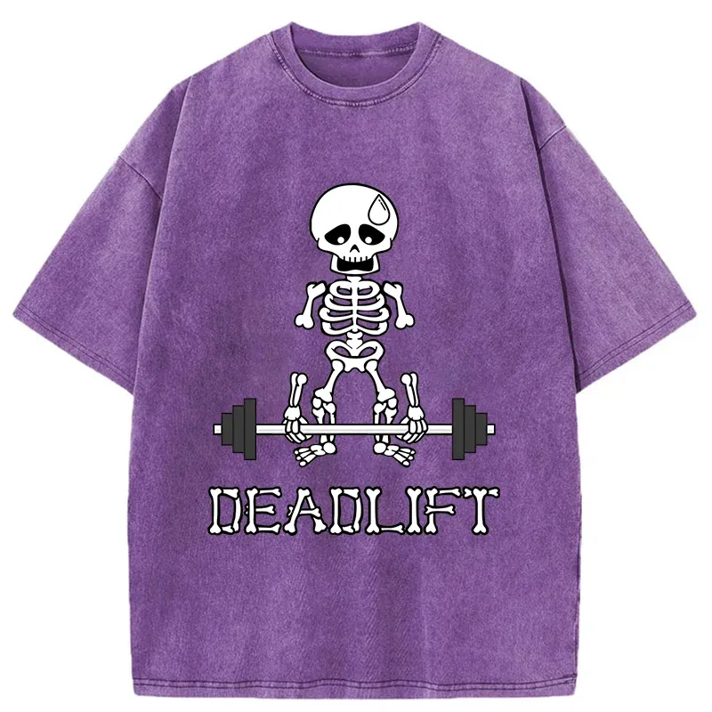 Tokyo-Tiger Deadlift Funny Washed T-Shirt