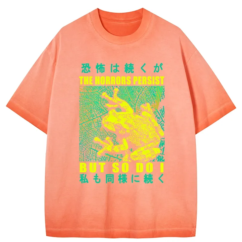 Tokyo-Tiger The Horrors Persist Frog Gradient Washed T-Shirt