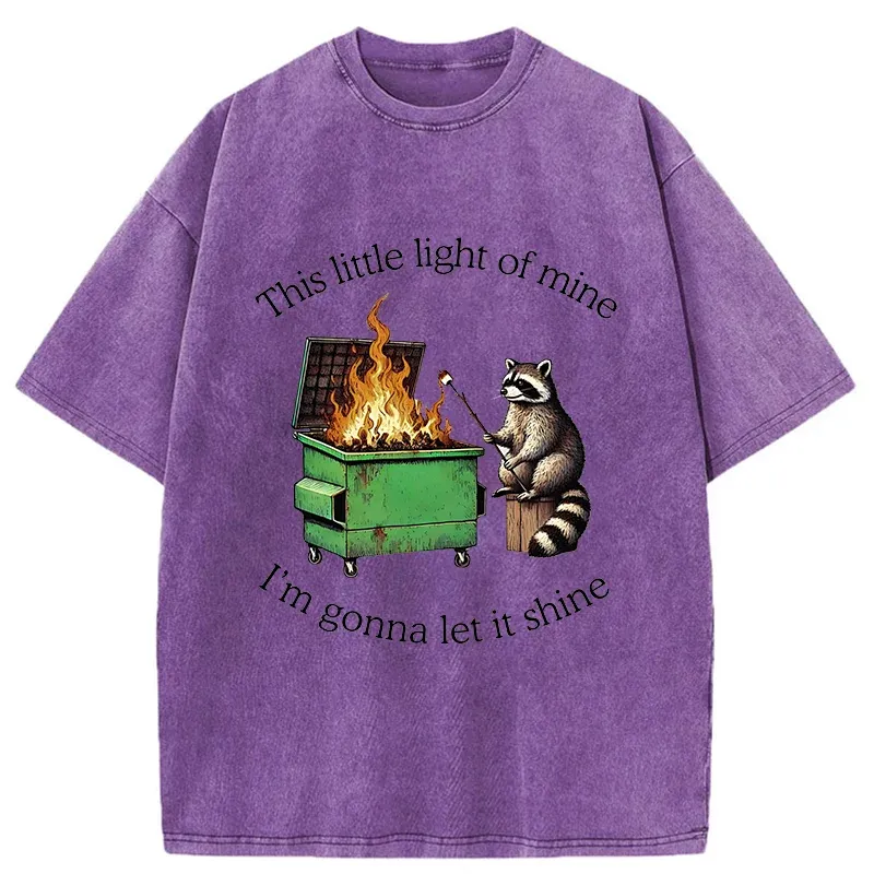 Tokyo-Tiger Raccoon Roasted Marshmallow Washed T-Shirt
