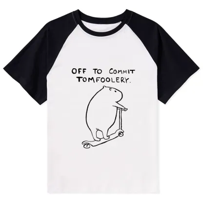 Tokyo-Tiger Capybara Is Ready To Do Something Bad Raglan T-shirt