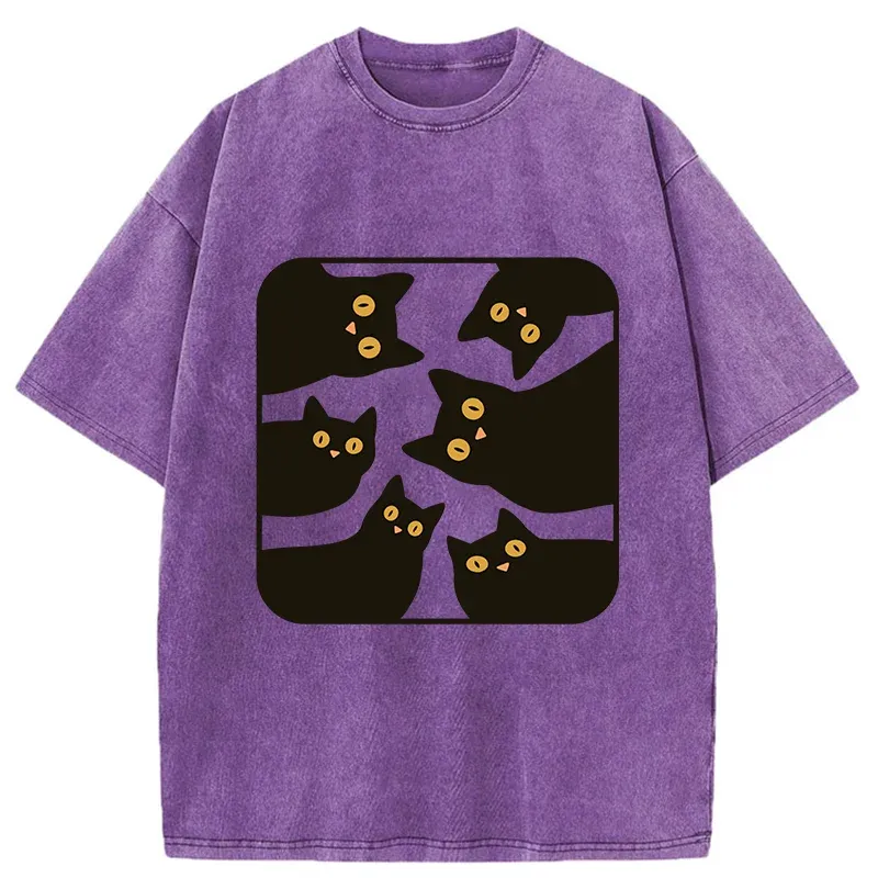 Tokyo-Tiger Cats Are Watching You Washed T-Shirt