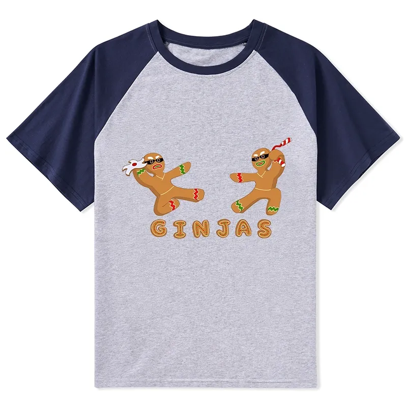 Tokyo-Tiger Gingerbread Ninja Raglan T-shirt