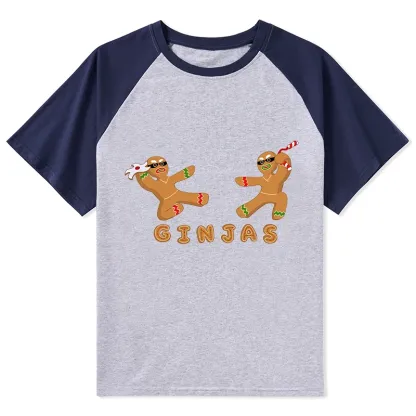 Tokyo-Tiger Gingerbread Ninja Raglan T-shirt