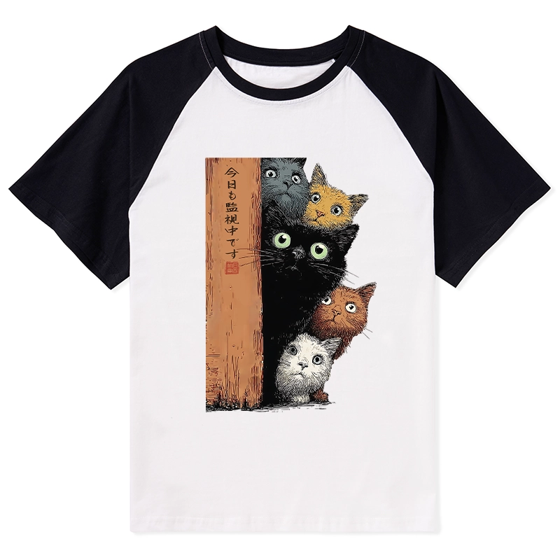 [Copy]Tokyo-Tiger Zen Cat Relaxation，Everything's Out Of Control Raglan T-shirt
