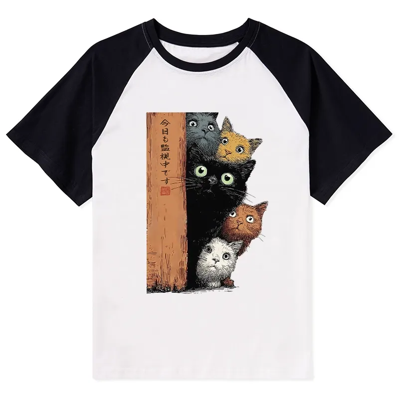 [Copy]Tokyo-Tiger Zen Cat Relaxation，Everything's Out Of Control Raglan T-shirt
